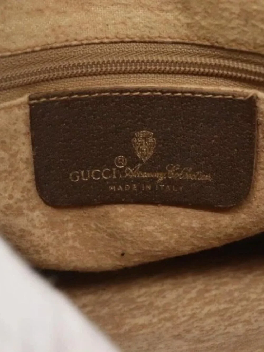 GUCCI GG Supreme Web Sherry Line Bag PVC Beige Gold 89 02 077 Auth 165219 - Picture 10 of 16